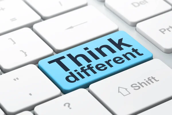Education concept: Think Different on computer keyboard background — Stock Photo, Image