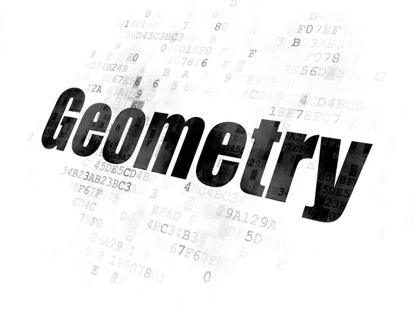 Tanulás fogalma: a digitális háttér geometria — Stock Fotó