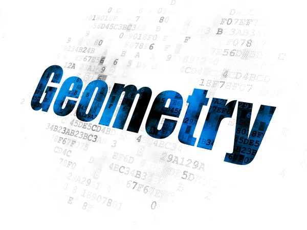 Concepto de aprendizaje: Geometría sobre fondo digital —  Fotos de Stock