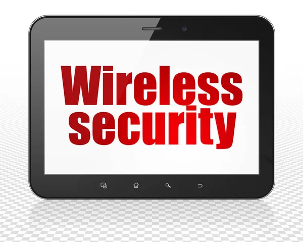 Safety concept: Tablet Pc Computer with Wireless Security on display — Stock Photo, Image