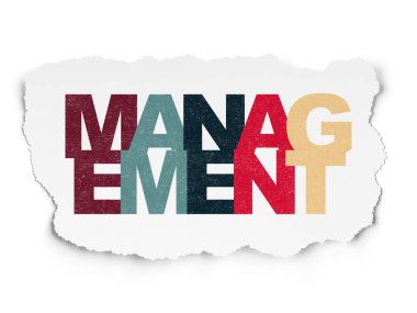 İş kavramı: yırtık kağıt arka plan yönetimi