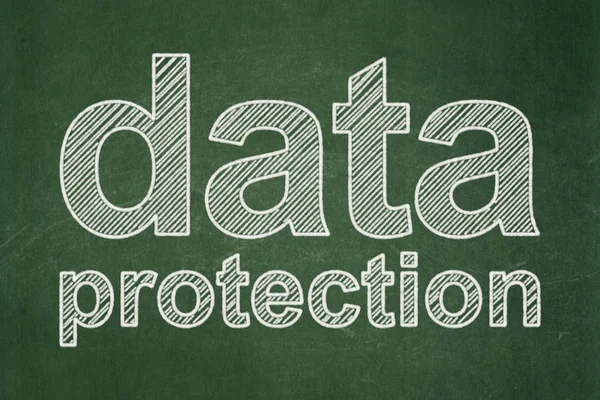 Concepto de seguridad: Protección de datos en el fondo de pizarra — Foto de Stock