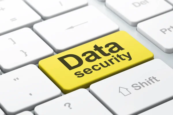 Concetto di sicurezza: Sicurezza dei dati su sfondo tastiera del computer — Foto Stock