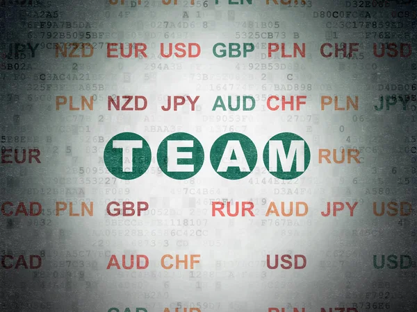 Finance concept: Team on Digital Data Paper background — Stock Photo, Image