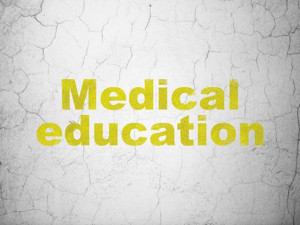 Concept d'apprentissage : Éducation médicale sur fond de mur — Photo