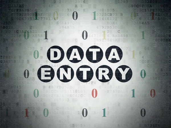 Pojęcie danych: wprowadzanie danych na tle cyfrowych danych papierze — Zdjęcie stockowe