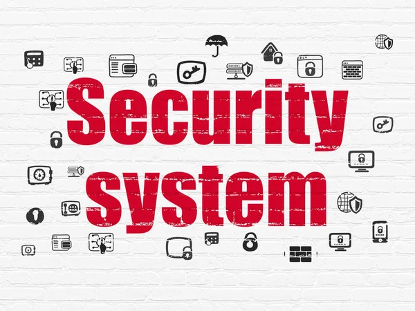 セキュリティの概念: 壁背景のセキュリティ システム — ストック写真