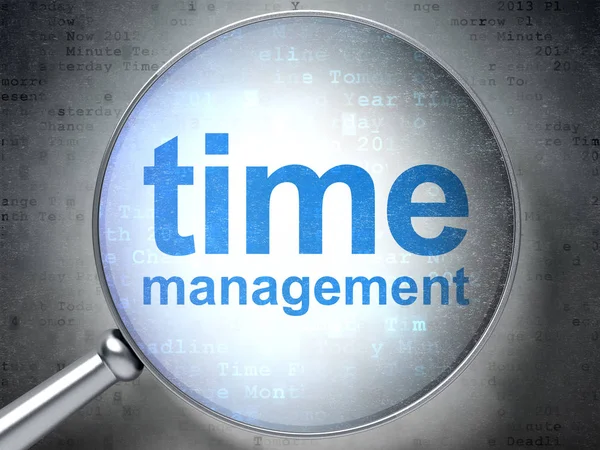 Tidslinjen koncept: Time Management med optiska glas — Stockfoto