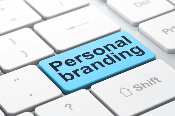 Marketing concept: Personal Branding on computer keyboard background — Stock Photo, Image