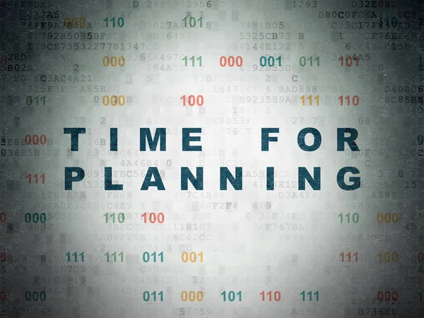 Concept van de tijd: tijd voor Planning op digitale Data-Paper achtergrond — Stockfoto