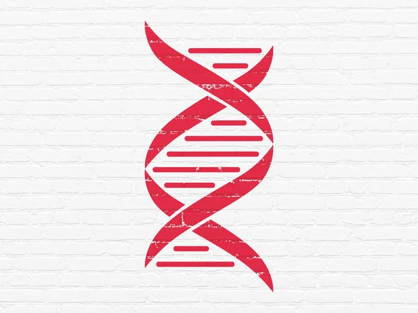 Concepto científico: ADN sobre fondo de pared —  Fotos de Stock