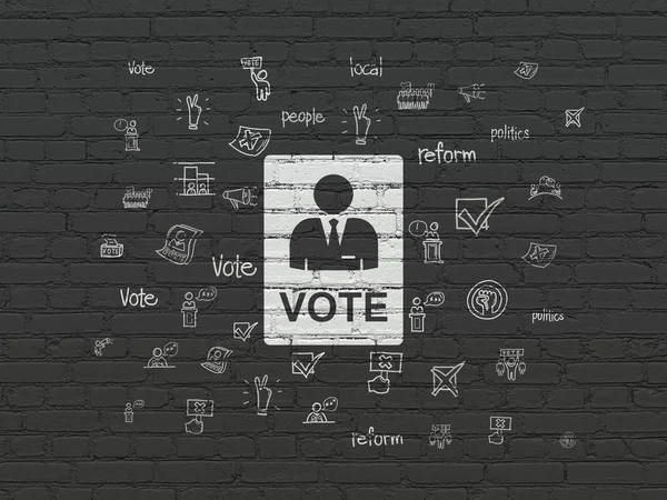 Political concept: Ballot on wall background