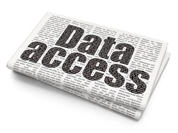 Concepto de información: Acceso a los datos en los antecedentes periodísticos — Foto de Stock