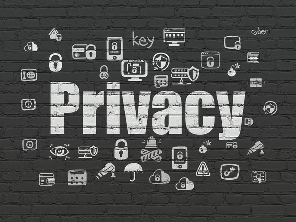 Concetto di sicurezza: Privacy sullo sfondo della parete — Foto Stock