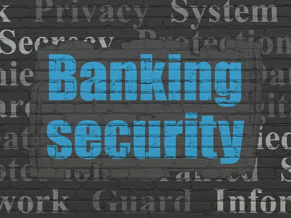 Sicherheitskonzept: Banksicherheit vor dem Hintergrund der Wand — Stockfoto