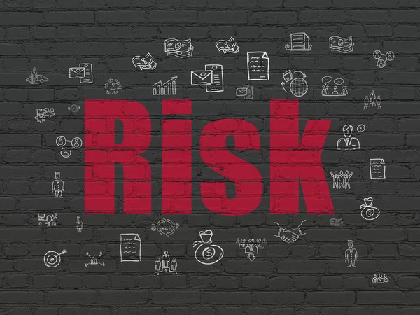 Finans kavramı: Duvarın arka planında risk — Stok fotoğraf