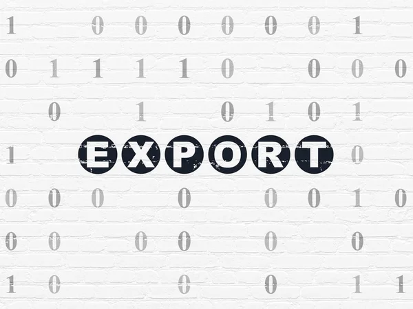 Affärsidé: exportera på vägg bakgrund — Stockfoto