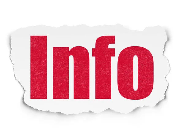 Informatie concept: Info op gescheurd papier achtergrond — Stockfoto