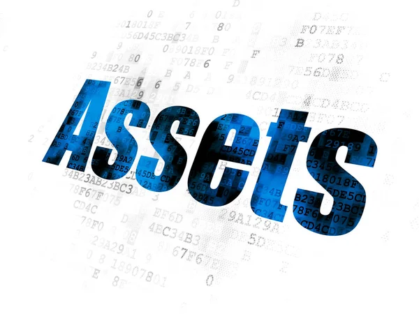 Bankkonzept: Vermögenswerte auf digitalem Hintergrund — Stockfoto