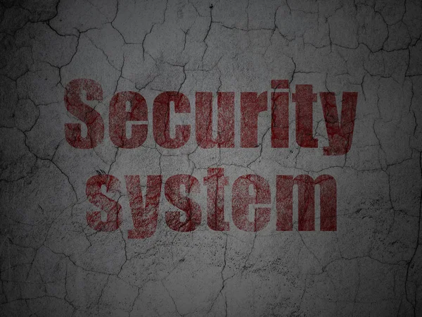 Security concept: Security System on grunge wall background — Stock Photo, Image