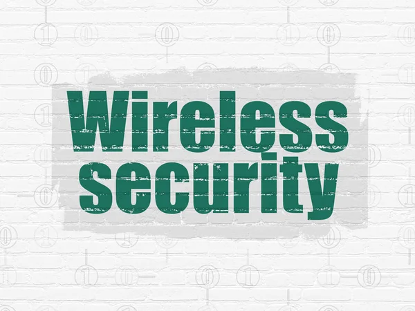 Concetto di sicurezza: sicurezza wireless su sfondo muro — Foto Stock