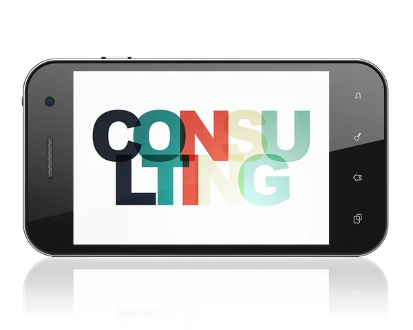 Finance concept: Smartphone with Consulting on  display — Stock Photo, Image