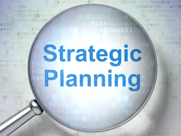 İş kavramı: stratejik planlama ile optik cam