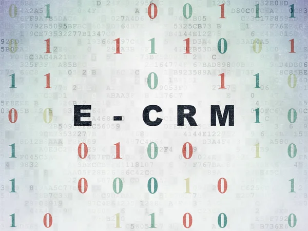 Affärsidé: E-Crm på Digital Data papper bakgrund — Stockfoto