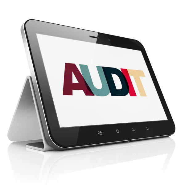 Business concept: Tablet Computer with Audit on  display — Stock Photo, Image
