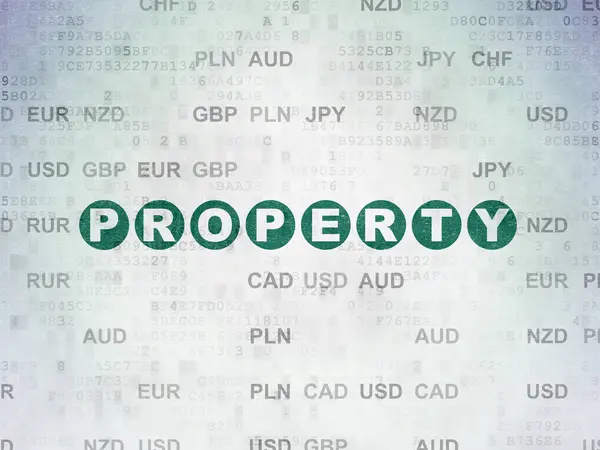 Business concept: Property on Digital Data Paper background — Stock Photo, Image