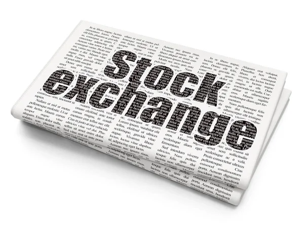 Conceito de financiamento: Bolsa de Valores sobre fundo de jornal — Fotografia de Stock