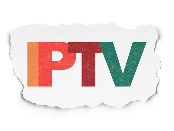 Web ontwerp: Iptv op gescheurd papier achtergrond — Stockfoto