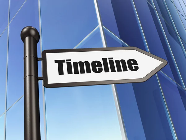 Timeline concept: sign Timeline on Building background — Stock Photo, Image