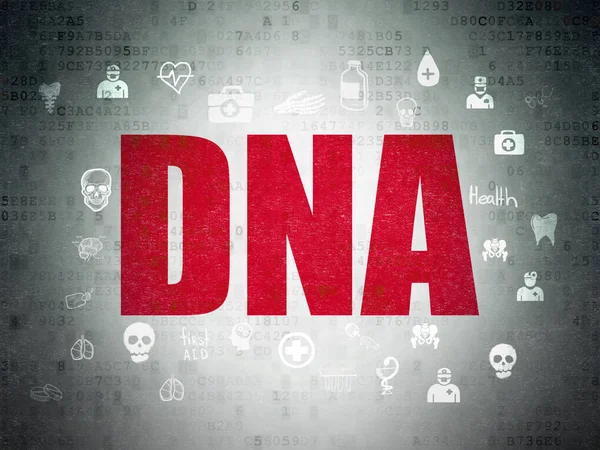 Medicine concept: DNA on Digital Data Paper background — Stock Photo, Image