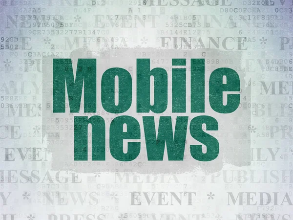 Koncept zprávy: Mobilní novinky na digitální Data papírové pozadí — Stock fotografie