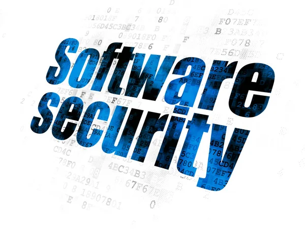 Conceito de privacidade: Segurança de software em fundo digital — Fotografia de Stock