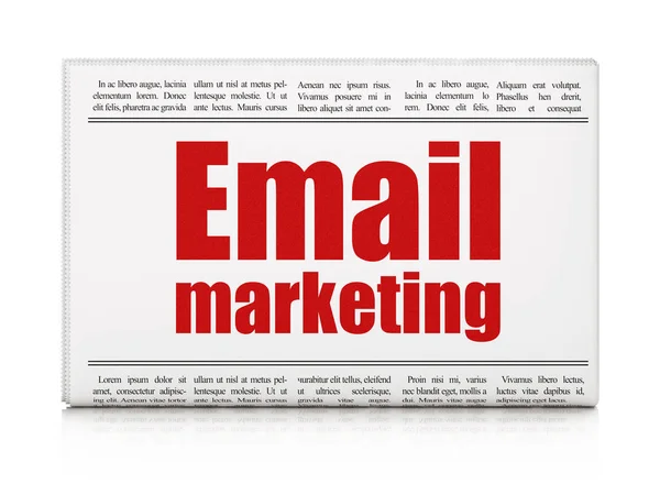 Financiën concept: krantenkop E-mail Marketing — Stockfoto