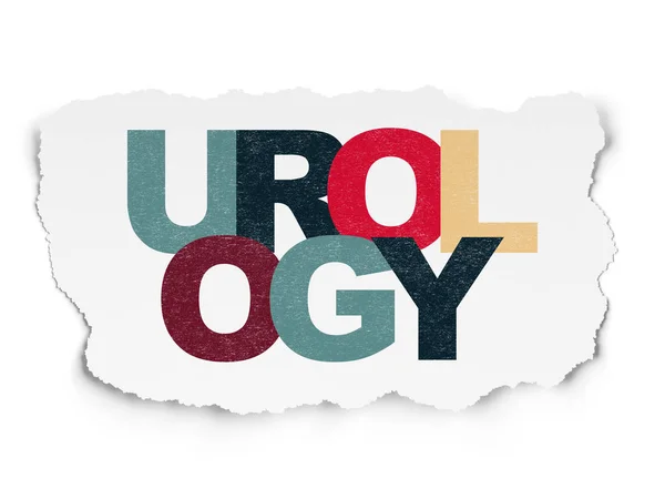 Conceito de saúde: Urologia sobre fundo de papel rasgado — Fotografia de Stock