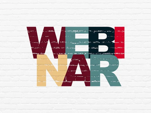 Eğitim kavramı: duvar arka plan Webinar — Stok fotoğraf