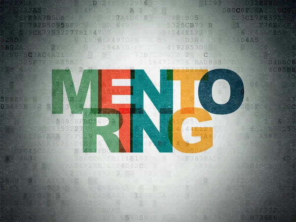 Eğitim kavramı: dijital veri kağıt arka plan üzerinde danışmanlık