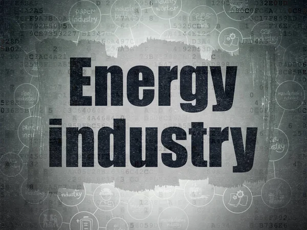 Concepto de industria: Industria de la energía en el contexto del documento de datos digitales —  Fotos de Stock