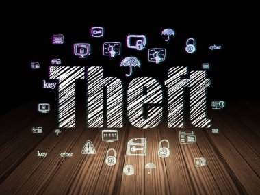 Güvenlik kavramı: grunge karanlık odada hırsızlık