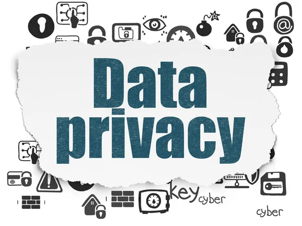 Security concept: Data Privacy on Torn Paper background — Stock Photo, Image