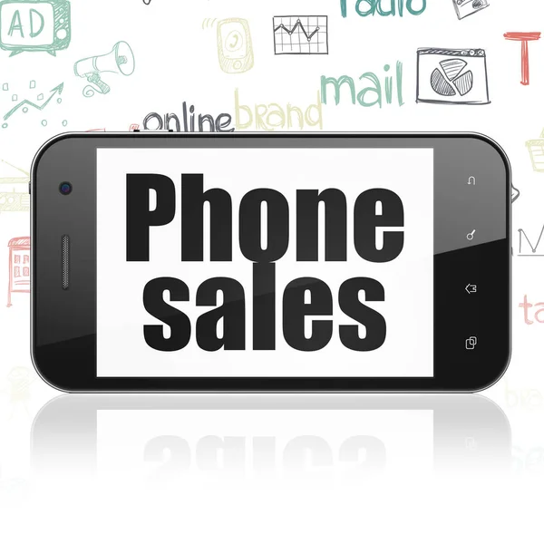 Advertising concept: Smartphone with Phone Sales on display — Stock Photo, Image