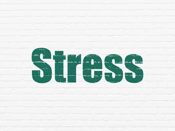Geneeskunde concept: Stress op muur achtergrond — Stockfoto