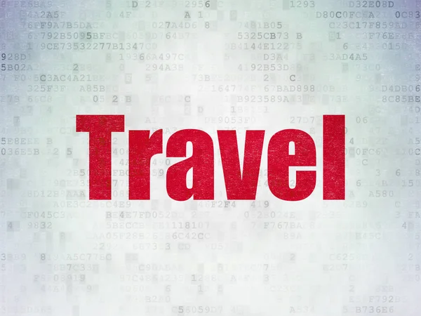Entertainment, concept: Travel on Digital Data Paper background