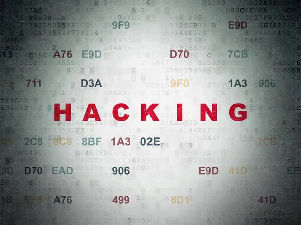 Sekretess koncept: Hacking på Digital Data papper bakgrund — Stockfoto