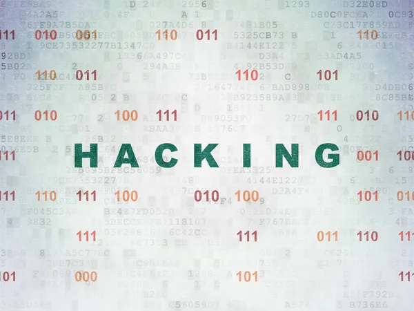 Gizlilik kavramı: dijital veri kağıt arka plan üzerinde Hacking