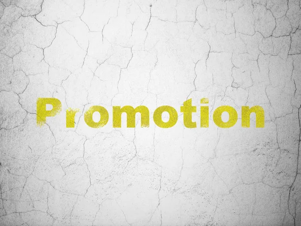 Marketing concept: Promotion on wall background — Stock Photo, Image