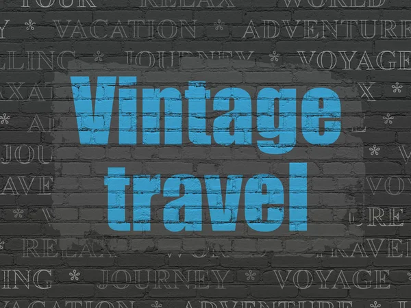 Concepto de turismo: Viajes Vintage sobre fondo de pared — Foto de Stock
